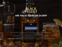 Tablet Screenshot of blackvelvetwhisky.com